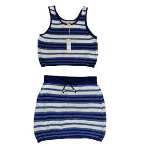 NWT C&C California Women’s Knit Tank Top Skirt Set Size L Beach Coverup Swim New